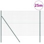 Reja con postes Verde 1.5 x 25 m Acero