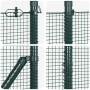 Reja con postes Verde 1.6 x 25 m Acero