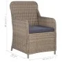 5-teiliges braunes Esszimmerset für den Garten von vidaXL, Gartensets - Ref: Foro24-3068770, Preis: 679,78 €, Rabatt: %
