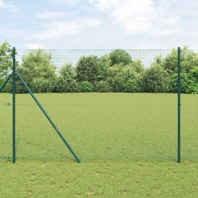 Reja con postes Verde 1.6 x 25 m Acero