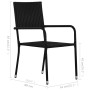 Garden dining set 3 pieces black by vidaXL, Garden sets - Ref: Foro24-3068720, Price: 161,05 €, Discount: %