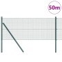 Reja con postes Verde 0.5 x 50 m Acero