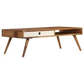 Mesa de centro de madera maciza de acacia 110x50x35 cm
