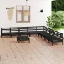 Gartenmöbel-Set 10-teilig aus massivem schwarzem Kiefernholz von vidaXL, Gartensets - Ref: Foro24-3083123, Preis: 514,67 €, R...