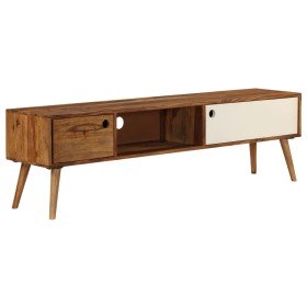 Mueble para TV madera maciza de acacia 140x30x40 cm en Muebles TV | Comprar online en Foro24