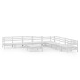 Gartenmöbel-Set 10-teilig aus massivem weißem Kiefernholz von vidaXL, Gartensets - Ref: Foro24-3083120, Preis: 511,67 €, Raba...