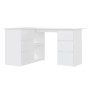 Escritorio de esquina madera contrachapada blanco 145x100x76 cm de vidaXL, Escritorios - Ref: Foro24-801089, Precio: 204,02 €...