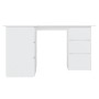 Eckschreibtisch aus weißem Sperrholz, 145 x 100 x 76 cm von vidaXL, Schreibtische - Ref: Foro24-801089, Preis: 196,06 €, Raba...
