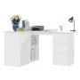 Eckschreibtisch aus weißem Sperrholz, 145 x 100 x 76 cm von vidaXL, Schreibtische - Ref: Foro24-801089, Preis: 196,06 €, Raba...