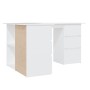 Eckschreibtisch aus weißem Sperrholz, 145 x 100 x 76 cm von vidaXL, Schreibtische - Ref: Foro24-801089, Preis: 196,06 €, Raba...