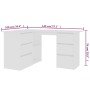 Eckschreibtisch aus weißem Sperrholz, 145 x 100 x 76 cm von vidaXL, Schreibtische - Ref: Foro24-801089, Preis: 196,06 €, Raba...