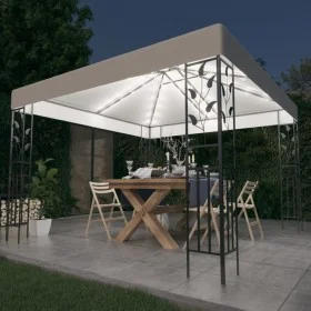 Gartenpavillonzelt mit LED-Lichtleiste 3x3 m weiß von vidaXL, Zelte und Pavillons - Ref: Foro24-3070311, Preis: 254,10 €, Rab...