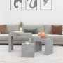 Stapelbare Couchtische 3 Stück betongraue Spanplatte von vidaXL, Couchtisch - Ref: Foro24-808544, Preis: 68,33 €, Rabatt: %