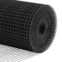 Reja con postes Gris 0.5 x 10 m Acero