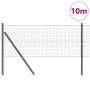 Reja con postes Gris 0.5 x 10 m Acero
