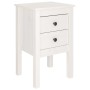 Nachttisch aus massivem weißem Kiefernholz, 40 x 35 x 61,5 cm von vidaXL, Nachttische - Ref: Foro24-813691, Preis: 61,43 €, R...