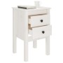Nachttisch aus massivem weißem Kiefernholz, 40 x 35 x 61,5 cm von vidaXL, Nachttische - Ref: Foro24-813691, Preis: 61,43 €, R...