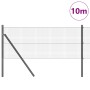 Reja con postes Gris 0.6 x 10 m Acero