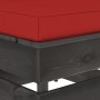 Ecksofa mit grau imprägnierten Holzkissen von vidaXL, Modulare Sofas für den Außenbereich - Ref: Foro24-3068126, Preis: 100,4...