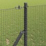 Reja con postes Gris 1.2 x 10 m Acero