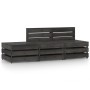 Gartenmöbel-Set 3-teilig, grau imprägniertes Kiefernholz von vidaXL, Gartensets - Ref: Foro24-3068052, Preis: 168,26 €, Rabat...