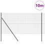 Reja con postes Gris 1.4 x 10 m Acero