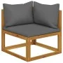 2-Sitzer-Gartenbank mit dunkelgrauen Kissen von vidaXL, Gartenbänke - Ref: Foro24-3068851, Preis: 200,32 €, Rabatt: %