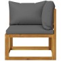 2-seater garden bench with dark gray cushions by vidaXL, garden benches - Ref: Foro24-3068851, Price: 185,86 €, Discount: %