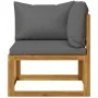 2-Sitzer-Gartenbank mit dunkelgrauen Kissen von vidaXL, Gartenbänke - Ref: Foro24-3068851, Preis: 200,32 €, Rabatt: %