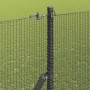Reja con postes Gris 1.6 x 10 m Acero