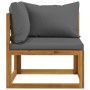 2-seater garden bench with dark gray cushions by vidaXL, garden benches - Ref: Foro24-3068851, Price: 185,86 €, Discount: %