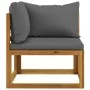 2-Sitzer-Gartenbank mit dunkelgrauen Kissen von vidaXL, Gartenbänke - Ref: Foro24-3068851, Preis: 200,32 €, Rabatt: %