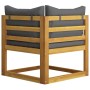 2-seater garden bench with dark gray cushions by vidaXL, garden benches - Ref: Foro24-3068851, Price: 185,86 €, Discount: %