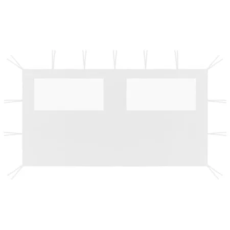 Gazebo side wall with windows white 4x2 m by vidaXL, Accessories for pavilions and gazebos - Ref: Foro24-3070424, Price: 24,6...
