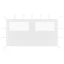 Gazebo side wall with windows white 4x2 m by vidaXL, Accessories for pavilions and gazebos - Ref: Foro24-3070424, Price: 24,6...