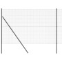 Reja con postes Gris 1.6 x 10 m Acero