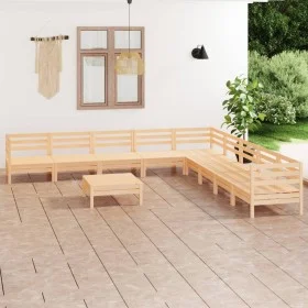 10-piece solid pine wood garden furniture set by vidaXL, Garden sets - Ref: Foro24-3083119, Price: 412,78 €, Discount: %