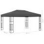 Gazebo with LED strip lights 3x4 m anthracite gray fabric by vidaXL, Tents and gazebos - Ref: Foro24-3070329, Price: 223,21 €...