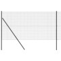Reja con postes Gris 1 x 25 m Acero