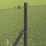 Reja con postes Gris 1 x 25 m Acero