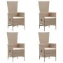 Juego de comedor de jardín 7 piezas ratán sintético beige de vidaXL, Conjuntos de jardín - Ref: Foro24-3070771, Precio: 1,00 ...
