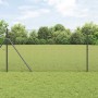 Reja con postes Gris 1 x 25 m Acero