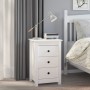 Nachttisch aus massivem weißem Kiefernholz, 40 x 35 x 61,5 cm von vidaXL, Nachttische - Ref: Foro24-813701, Preis: 73,82 €, R...