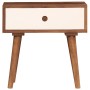 Mesita de noche de madera maciza de acacia 45x30x45 cm