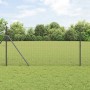 Reja con postes Gris 1.2 x 25 m Acero