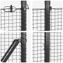 Reja con postes Gris 1.2 x 25 m Acero
