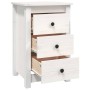 Nachttisch aus massivem weißem Kiefernholz, 40 x 35 x 61,5 cm von vidaXL, Nachttische - Ref: Foro24-813701, Preis: 73,82 €, R...