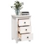 Nachttisch aus massivem weißem Kiefernholz, 40 x 35 x 61,5 cm von vidaXL, Nachttische - Ref: Foro24-813701, Preis: 73,82 €, R...