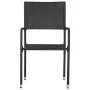 Garden dining set 7 pieces black synthetic rattan by vidaXL, Garden sets - Ref: Foro24-3070772, Price: 453,17 €, Discount: %
