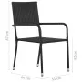 Garden dining set 7 pieces black synthetic rattan by vidaXL, Garden sets - Ref: Foro24-3070772, Price: 453,17 €, Discount: %
